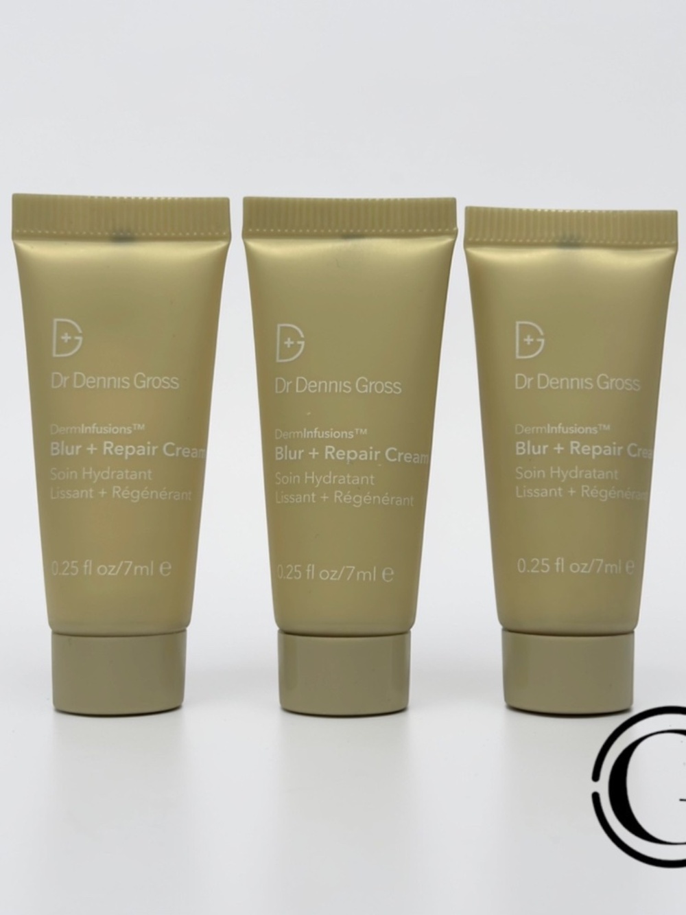 3 PACK Dr Dennis Gross Derminfusions Blur + Repair Cream 0.25 fl oz/ 7 ml